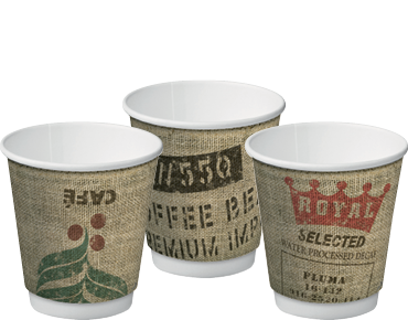 [CA-DW8-JUTE] 8oz (86mm Ø) Double Wall Coffee Cup | "Jute"