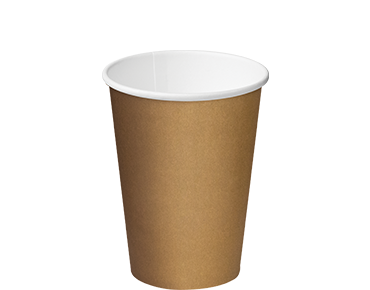[CA-SW12-BRN] Combo Single Wall PE Coffee Cups 12oz 86mmØ Brown