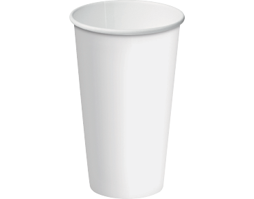 [CA-SW16SL-WHT] 16oz (90mm Ø) Slimline Single Wall Coffee Cup | White
