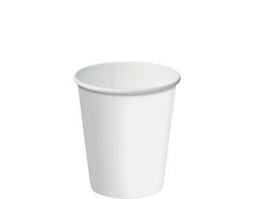 [CA-SW8SL-WHT] 8oz (80mm Ø) Slimline Single Wall Coffee Cup | White