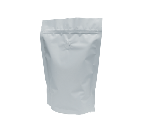 [CA-CBSU500-WHT] 500g Stand-Up Coffee Pouch | Matte white