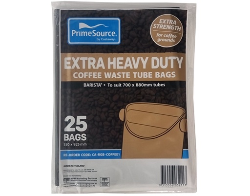[CA-RGB-COFFEE1] Barista® Extra Heavy Duty Coffee Waste Tube Bag | Black