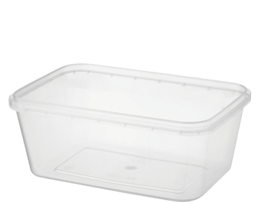 [CA-LSREC1000] 1000ml Locksafe® Rectangular Container | Clear