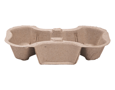 [CA-2CUP-EB] Enviroboard® 2 Cup Carry Tray | 8 - 24 oz cups