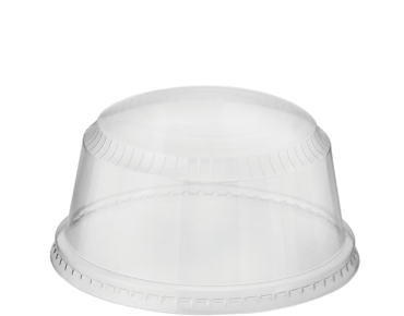 [CA-SUN58DL] Tall P.E.T. Dome Dessert Cup Lid to Suit SUN5&SUN8 | Clear