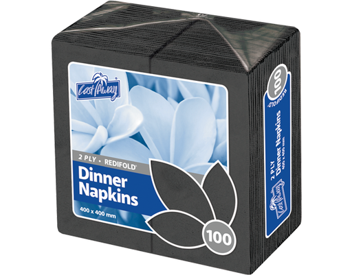 [CA-NAPD2PBRF] 2-Ply RediFold® Dinner Napkins | Black