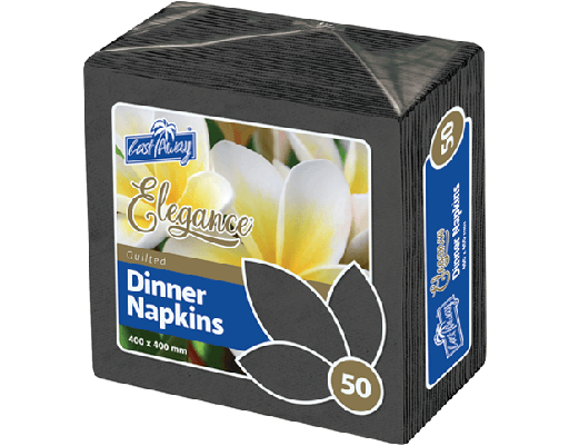 [CA-NAPEDB] Quarter Fold Elegance® Dinner Napkin | Black