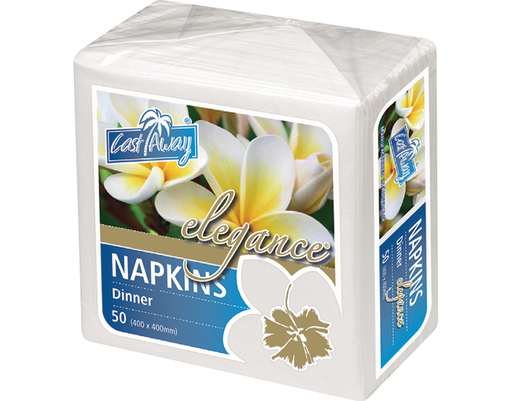 [CA-NAPEDIN] Quarter Fold Elegance® Dinner Napkin | White