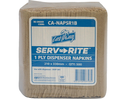 [CA-NAPSR1B] 1Ply Serv-Rite® Regular Dispenser Paper Napkins | Brown