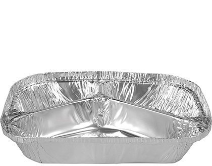 [CA-RFC663-HG] Large 3 Compartment Rectangular Tray | Non-perforated Foil