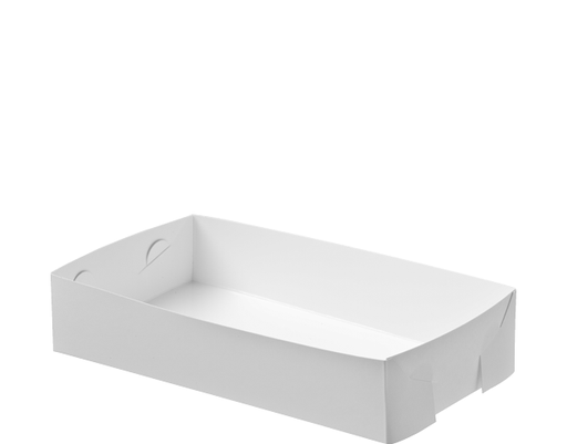 [CA-CTSML] Folding White Paper Food Trays / Small