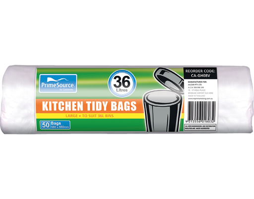 [CA-GH08V] PrimeSource® Large Kitchen Tidy Bags | White