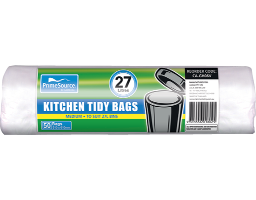 [CA-GH06V] PrimeSource® Medium Kitchen Tidy Bags | White