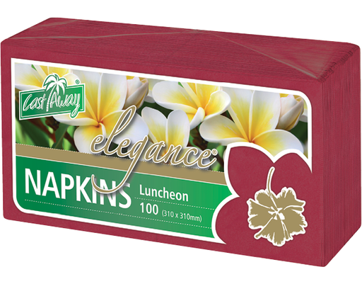 [CA-NAPELWR] Quarter Fold Elegance® Luncheon Napkins | Wine Red