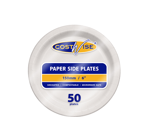 [HL-UP6] 6" Uncoated Paper Plate | White