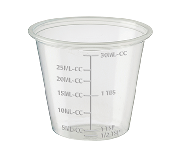 [CA-P101M] 30 ml / 1 oz Medicine Portion Control Cup | Clear