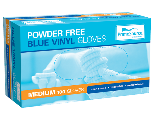 [CA-GVPFMB041] Medium Powder Free Vinyl Glove | Blue