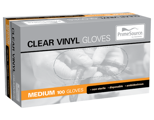 [CA-GVM027] Medium Powdered Vinyl Glove | Clear
