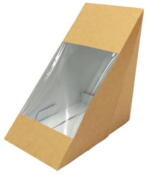 [CA-WEDGEMED-BRN] Window Sandwich Wedge | Brown kraft