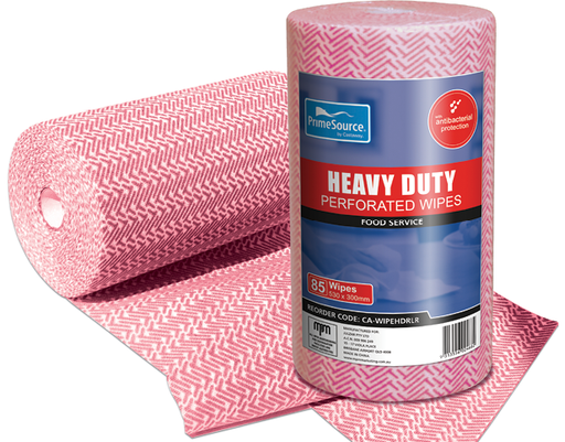 [CA-WIPEHDRLR] Heavy Duty Wipes Rolls 530x300mm Red