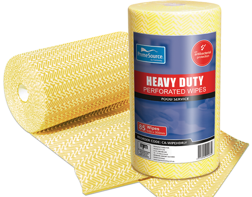 [CA-WIPEHDRLY] Heavy Duty Foodservice Wipes | Yellow