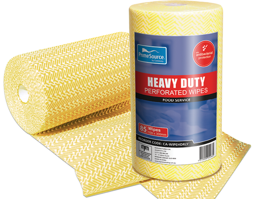 [CA-WIPEHDRLY] Heavy Duty Wipes Rolls 530x300mm Yellow