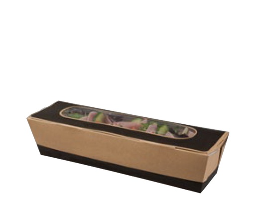 [01BG2TCS-Z] Tuck-top baguette boxes suitable for 10 inch baguettes | Slate Grey