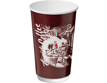 [CA-DW16CPT-CM-Z] Coffee Cup Paper Double Wall 16oz 'Café Montmartre'
