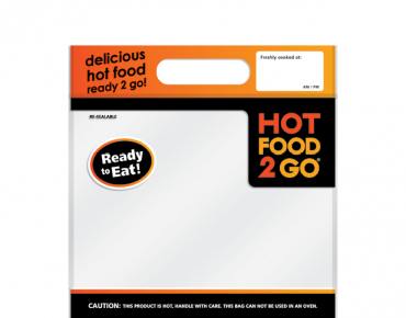 [CA-HBSML-HF2G] Hot Food 2 Go Deli Bags Re-sealable Plastic Carry Bags Small 224x232x100mm