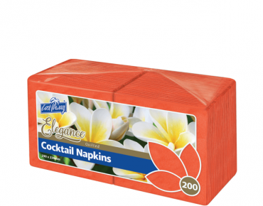 [CA-NAPECKTR-Z] Elegance® Cocktail Napkin | Red