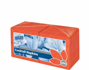 [CA-NAPC2PR-Z] 2-Ply Cocktail Napkin | Red