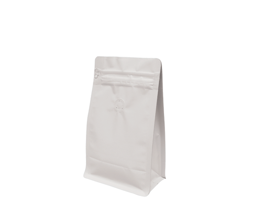 [RS-CBB250KR-WHT] 250g Box Bottom Coffee Bag | White kraft