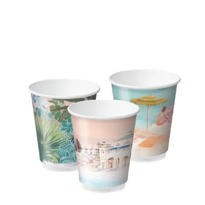 [CA-DW8D-CR] Coffee Cup Paper Double Wall Creative 8oz 'TCID'