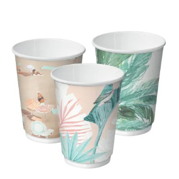 [CA-DW12D-CR] Coffee Cup Paper Double Wall Creative 12oz 'TCID'